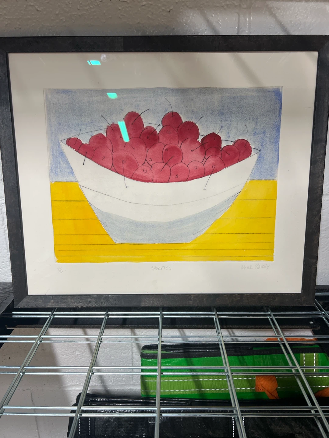 Mark Barry Cherries Framed Art Print