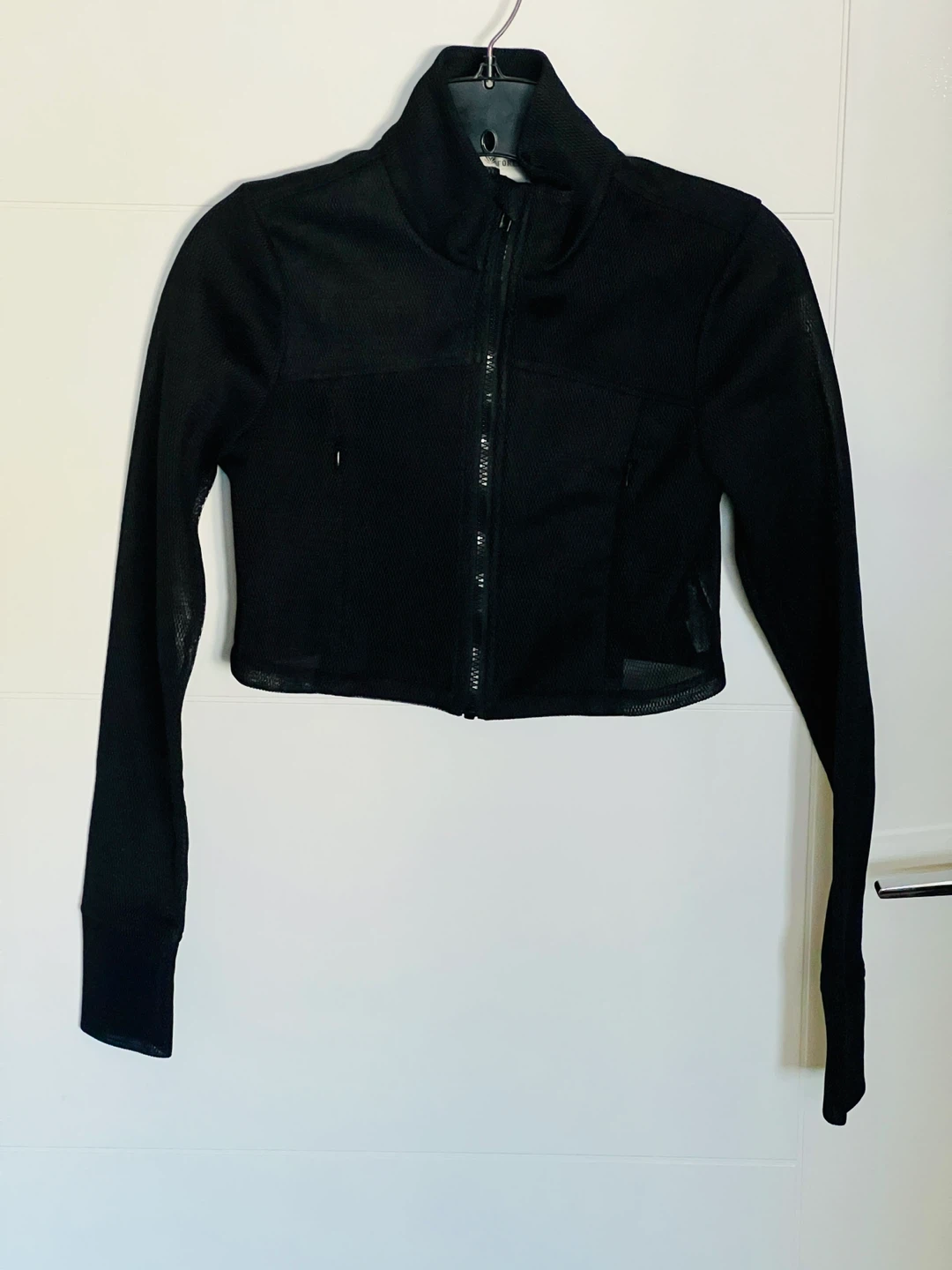 Forever 21 Black Mesh Crop Jacket