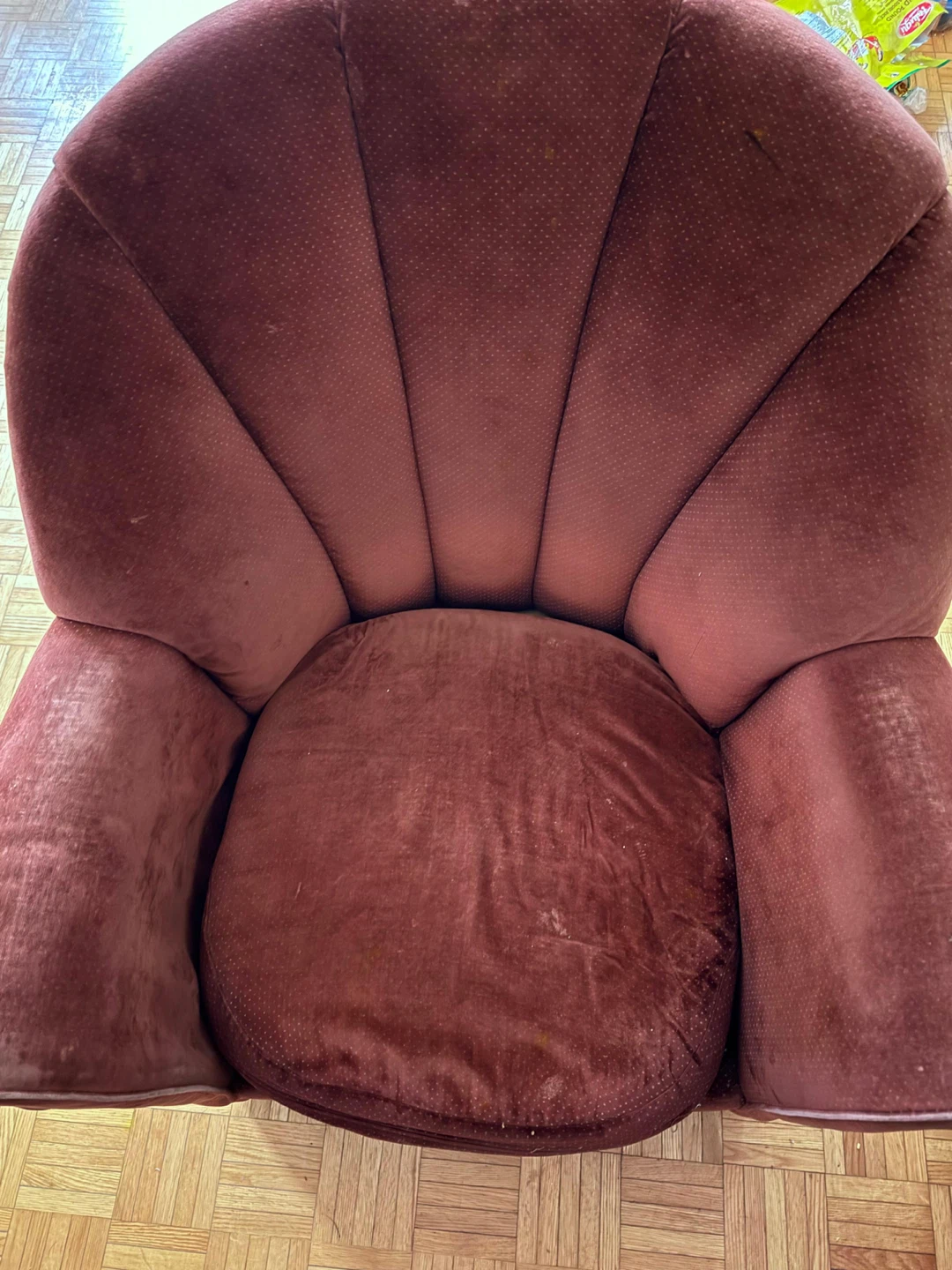 Burgundy Velvet Armchair - photo 5