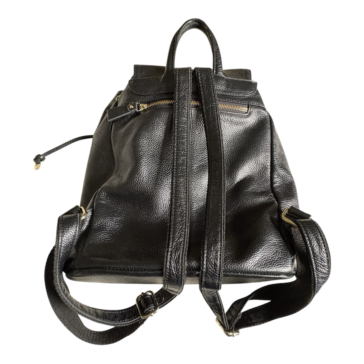 Black Leather Mini Backpack - photo 2