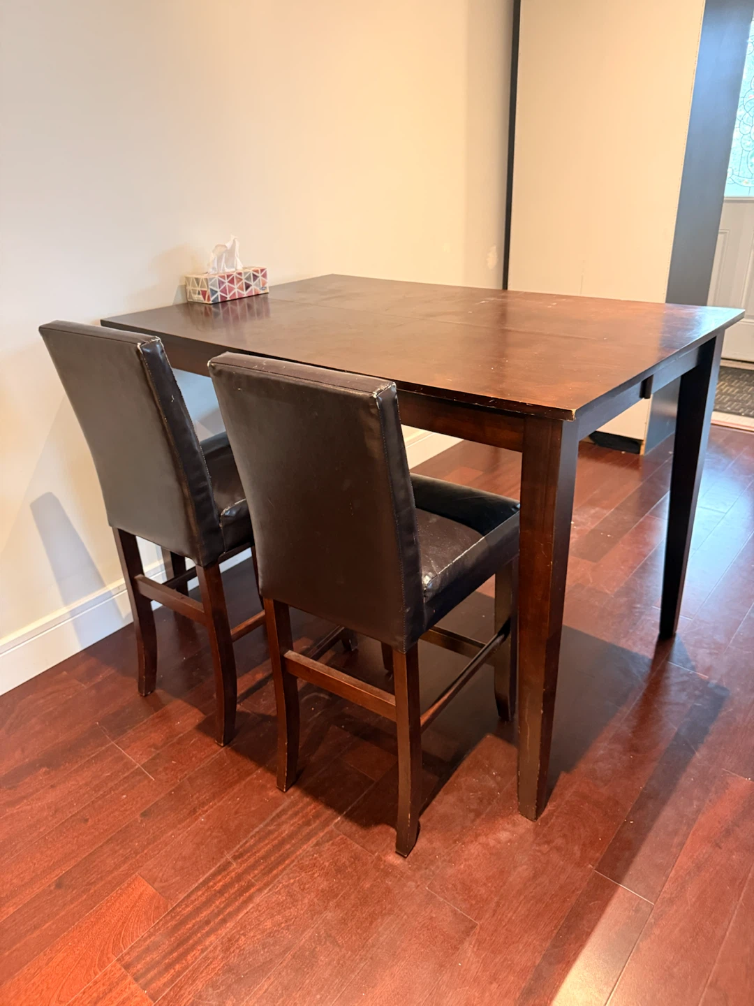 Dark Wood Bar Height Dining Set - photo 3