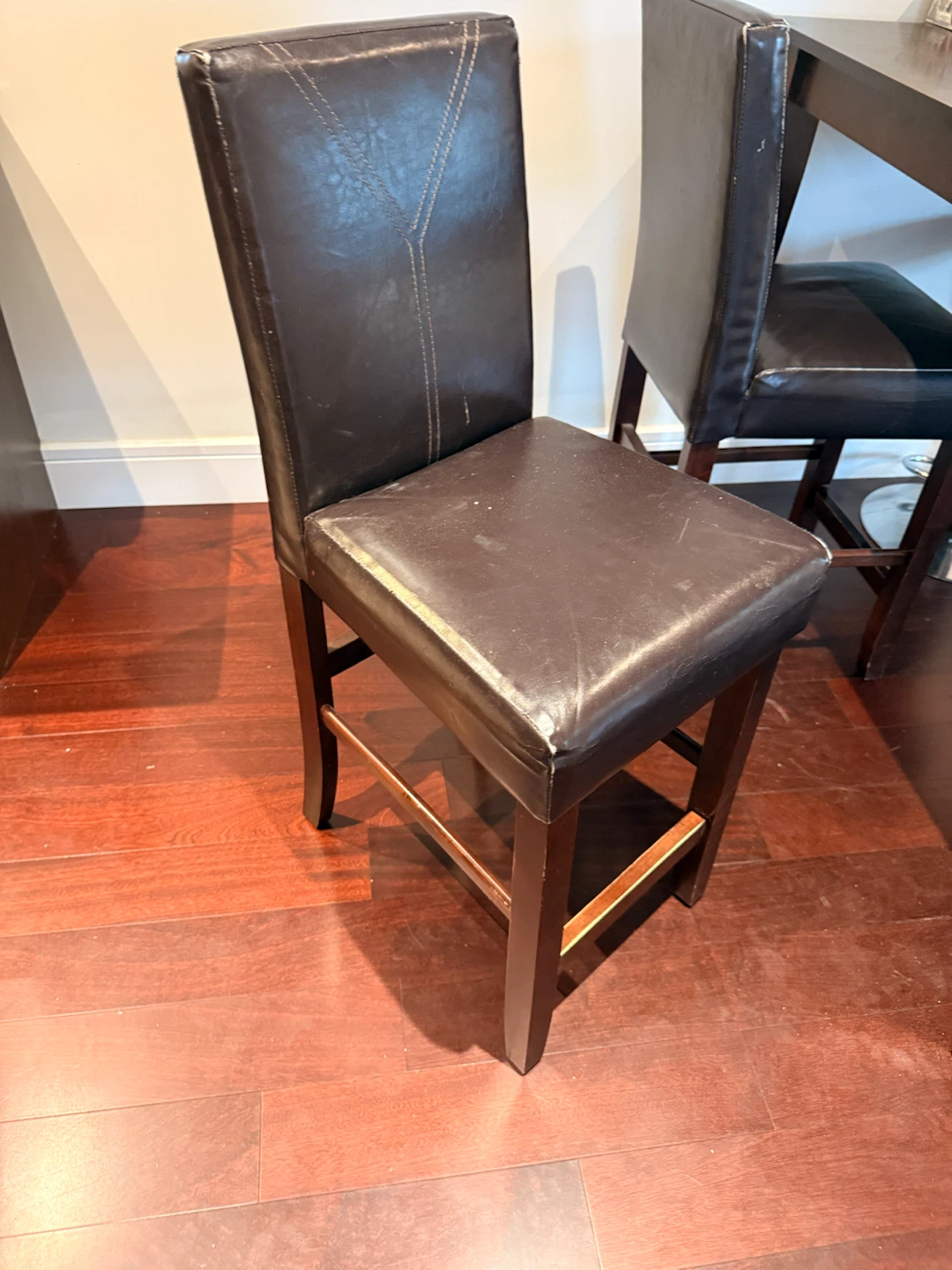 Dark Wood Bar Height Dining Set - photo 4