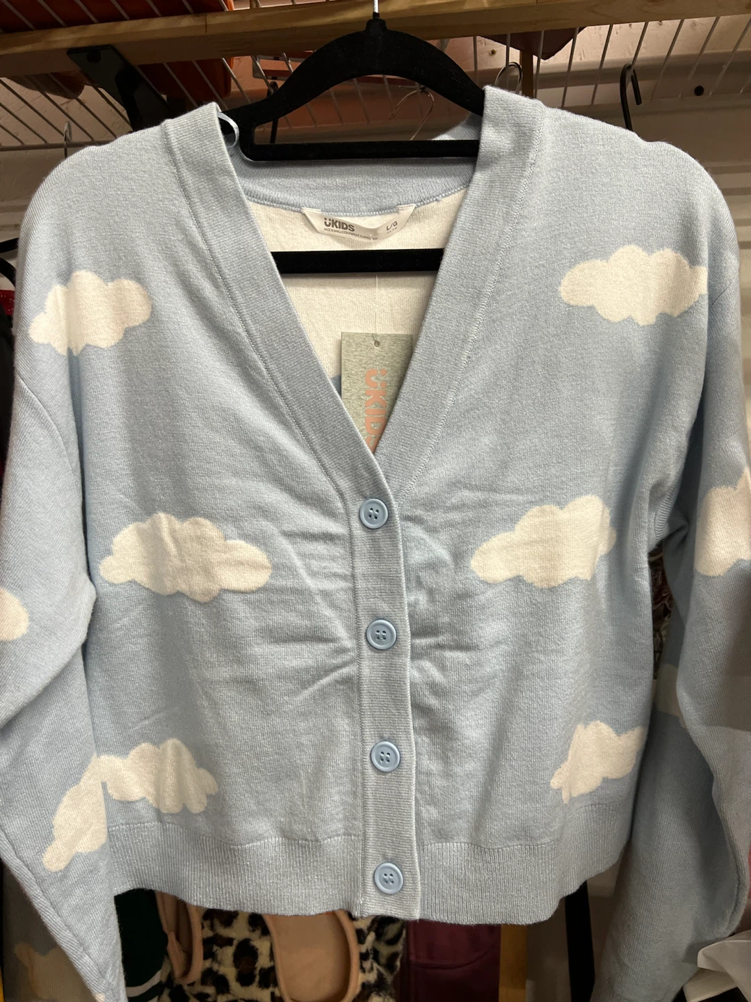 🏈 Cloud Pattern Cardigan