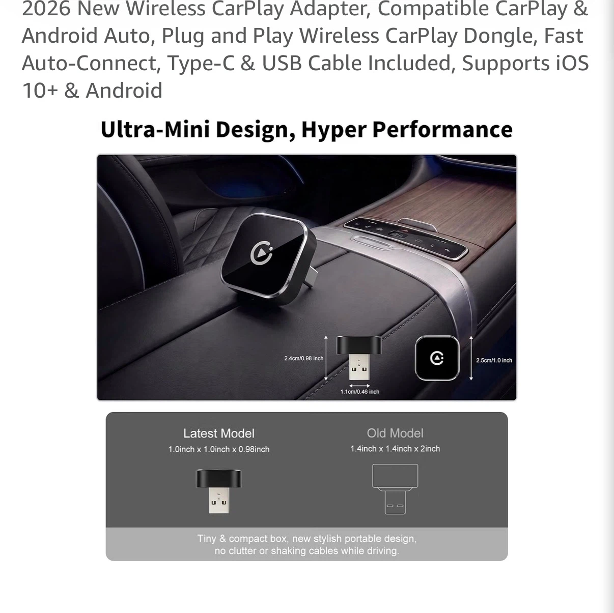 🏈 2026 new 2-in-1 Wireless CarPlay and Android Auto Adapter - photo 3