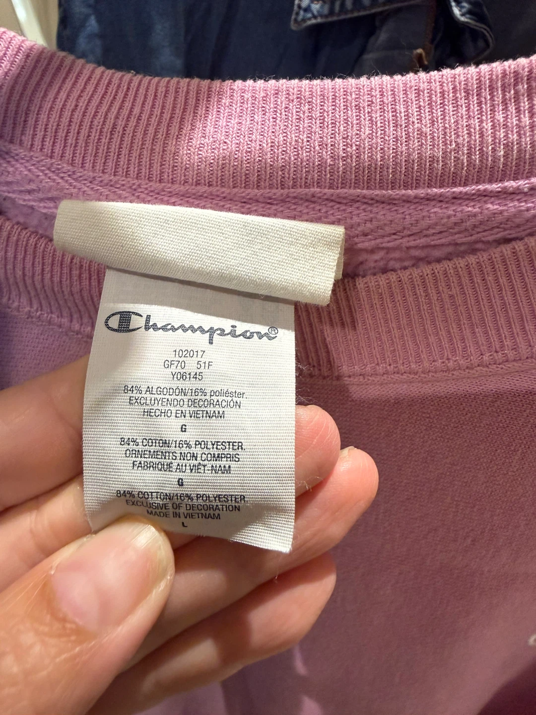 Champion Reverse Weave Sweatshirt Pink - photo 2