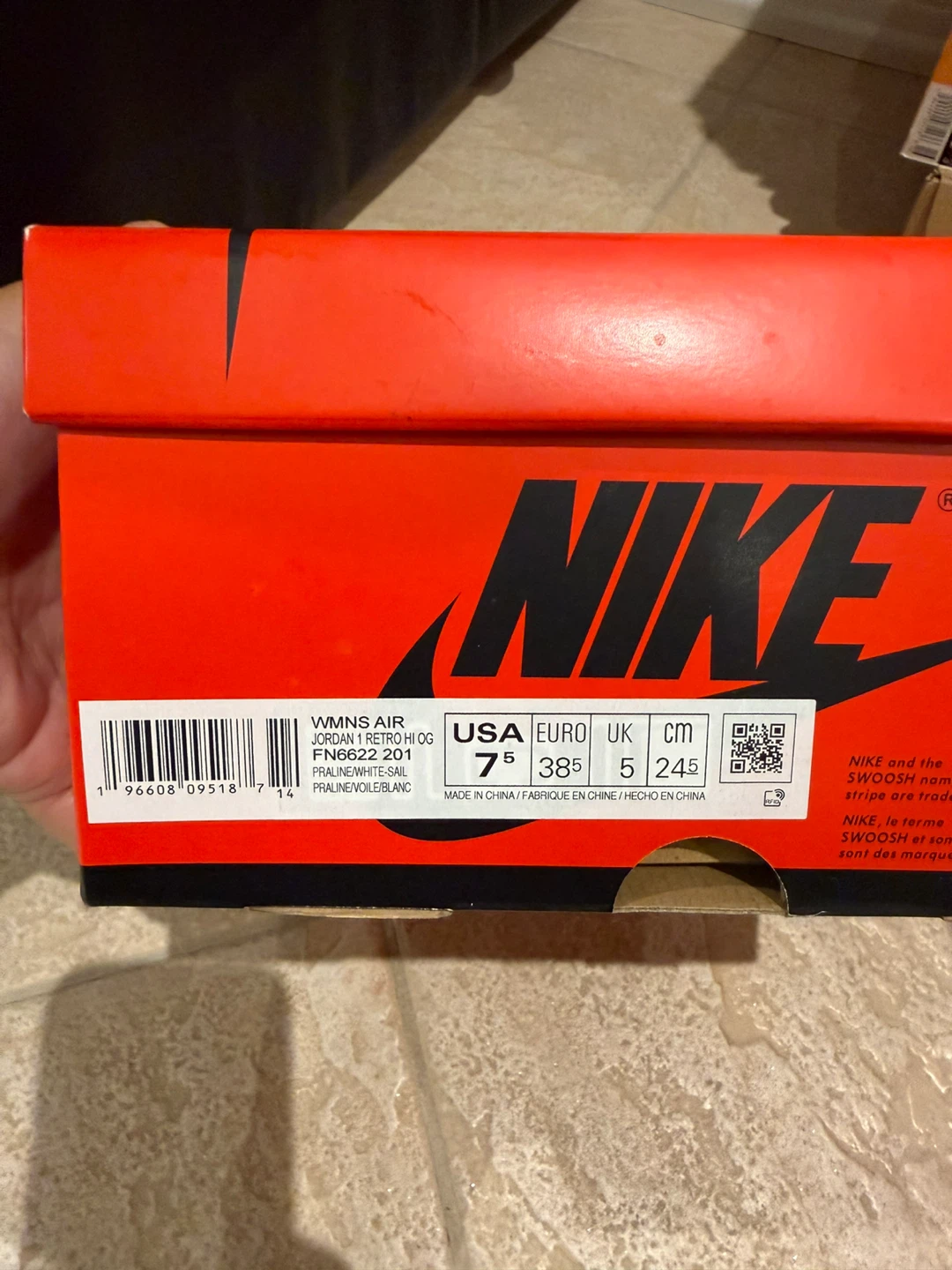 Nike Air Jordan 1 Retro High OG Praline Women's US 7.5 - photo 5