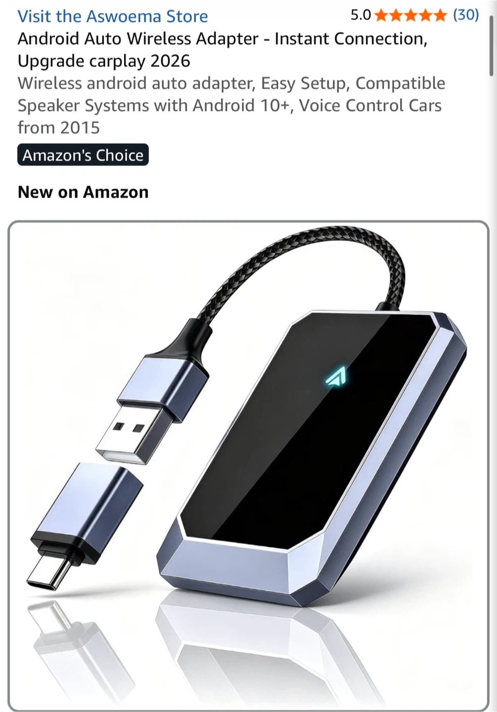 🏈 A swoema Android Auto Wireless Adapter