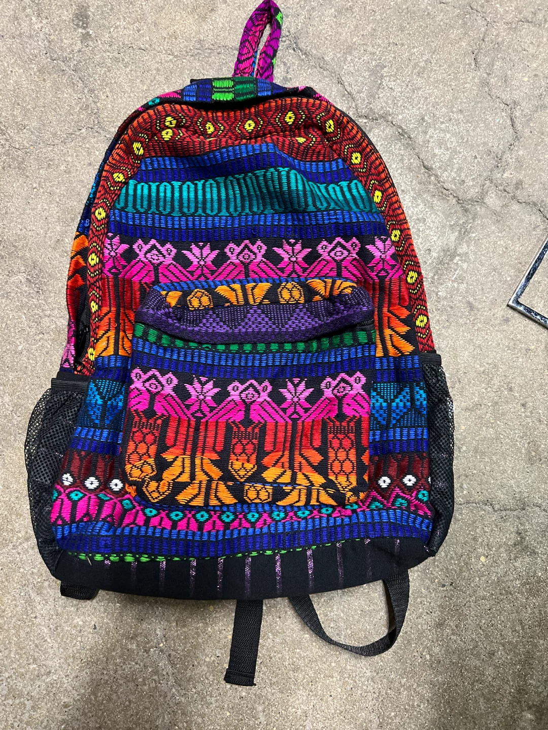 🏈 Woven Pattern Backpack