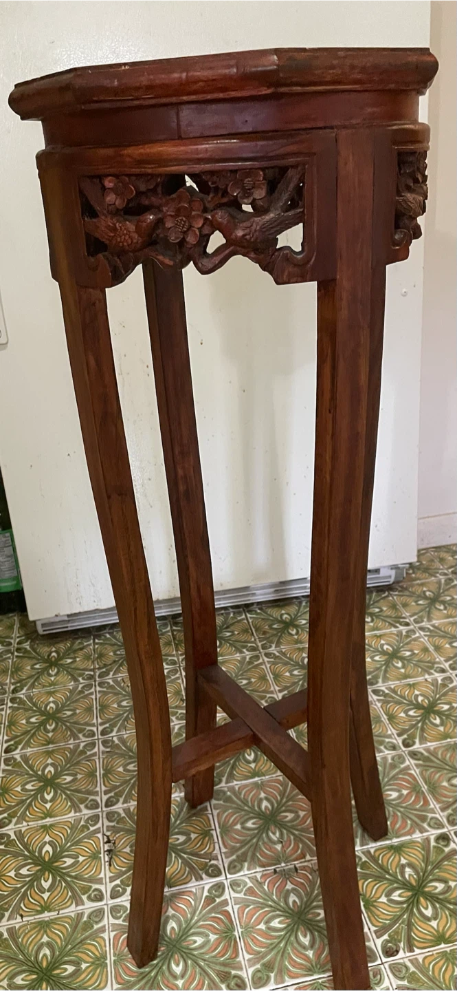 Vintage Octagonal Wood Plant Stand