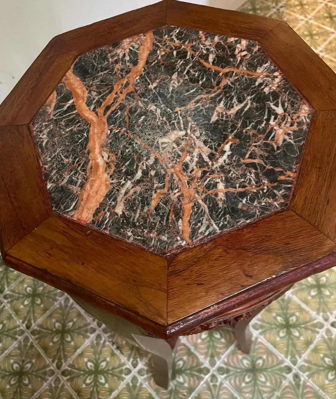 Vintage Octagonal Wood Plant Stand - photo 3