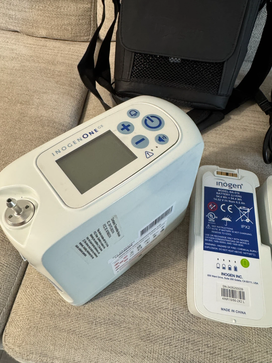 Inogen One G5 Oxygen Concentrator Model IO-500