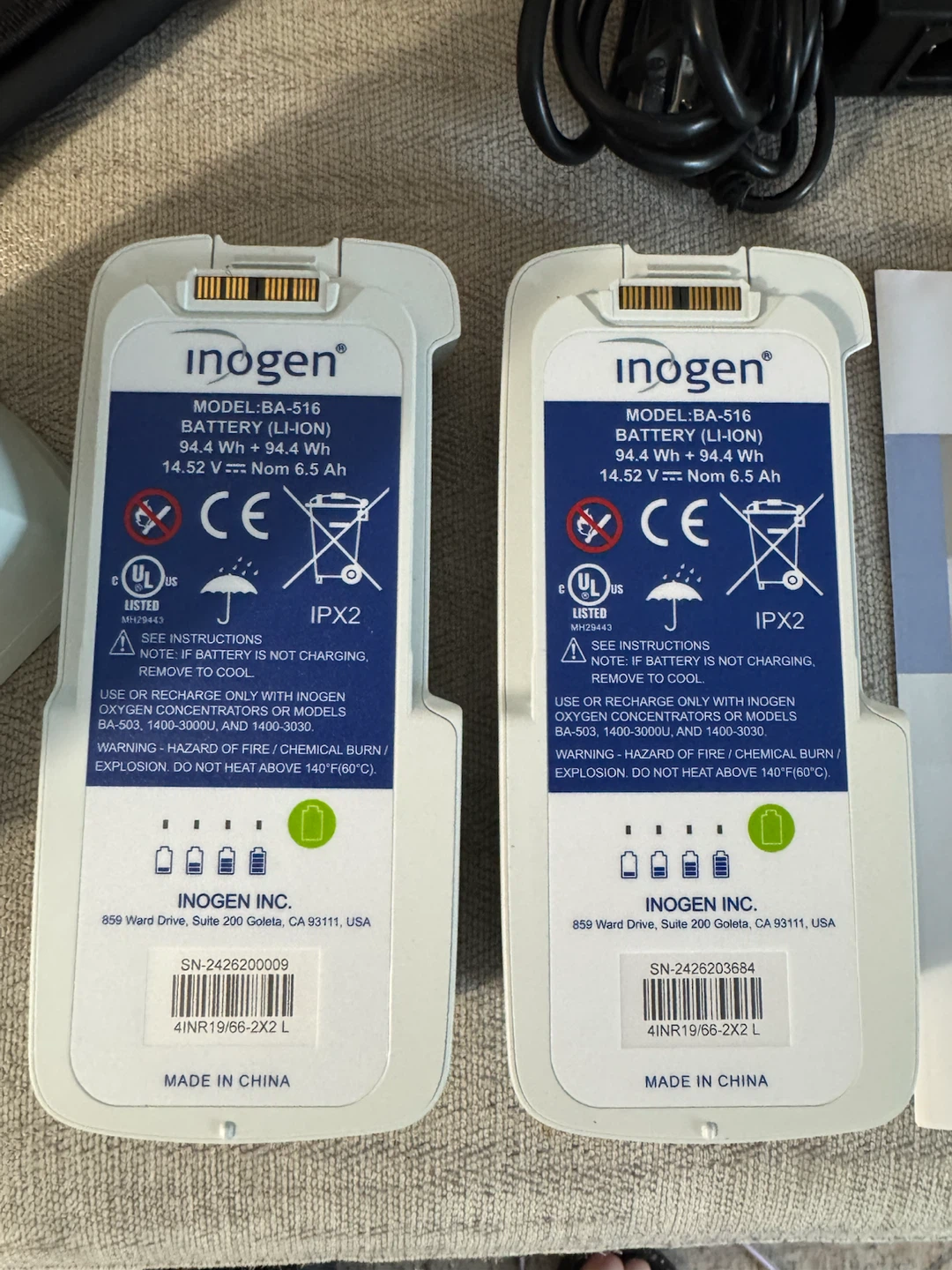 Inogen One G5 Oxygen Concentrator Model IO-500 - photo 3