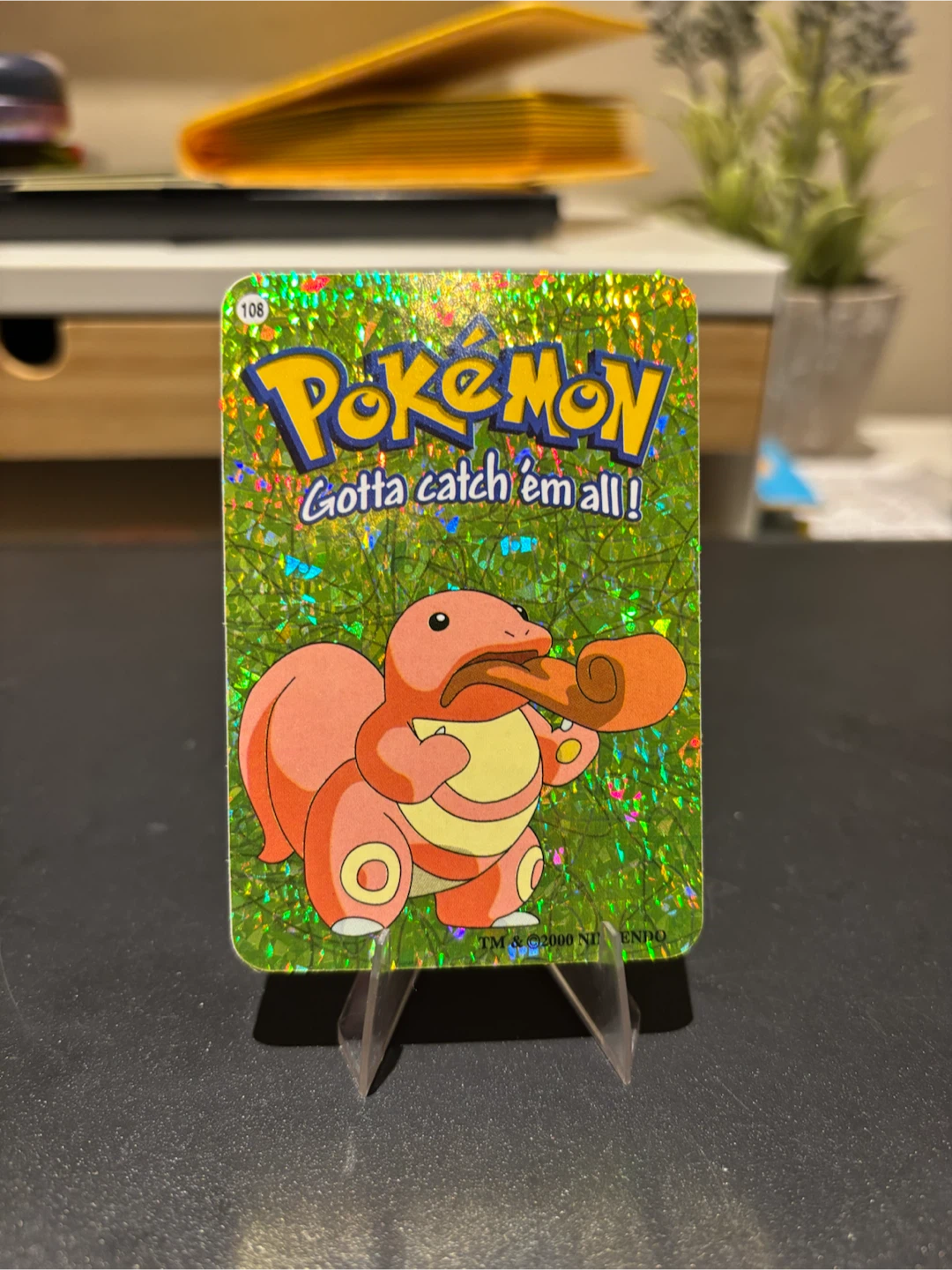 Vintage 2000 Pokemon Lickitung Holographic Sticker Card