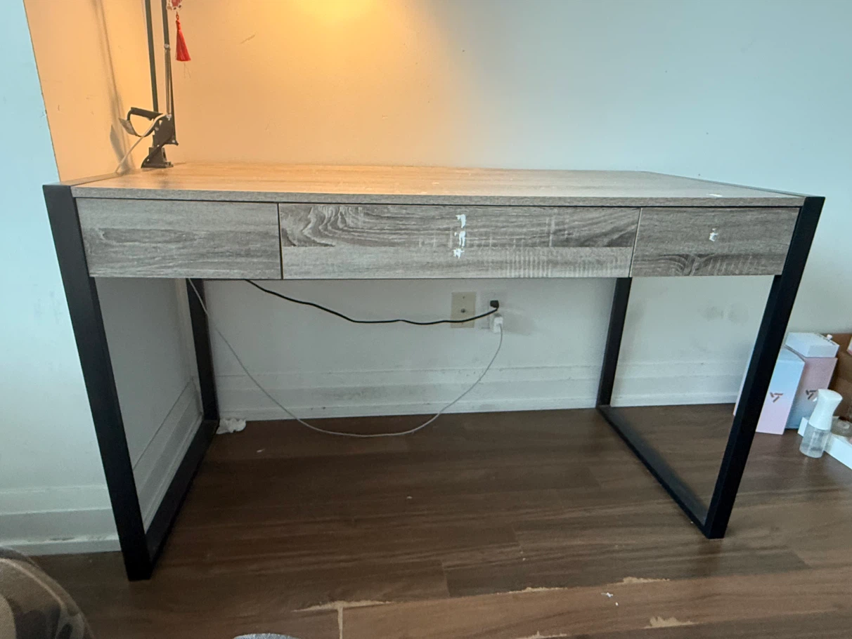 Industrial Style Wood Desk