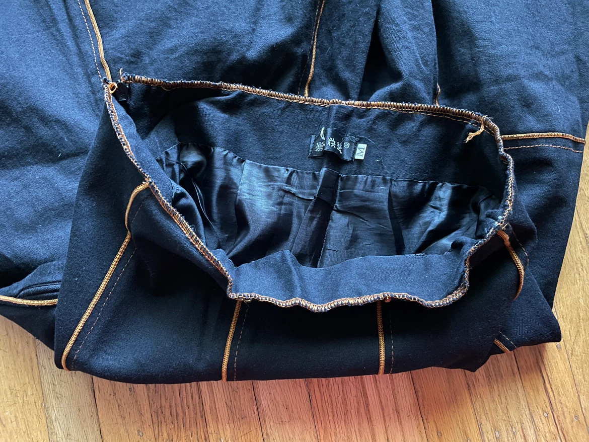 Black A-Line Denim Skirt - photo 4