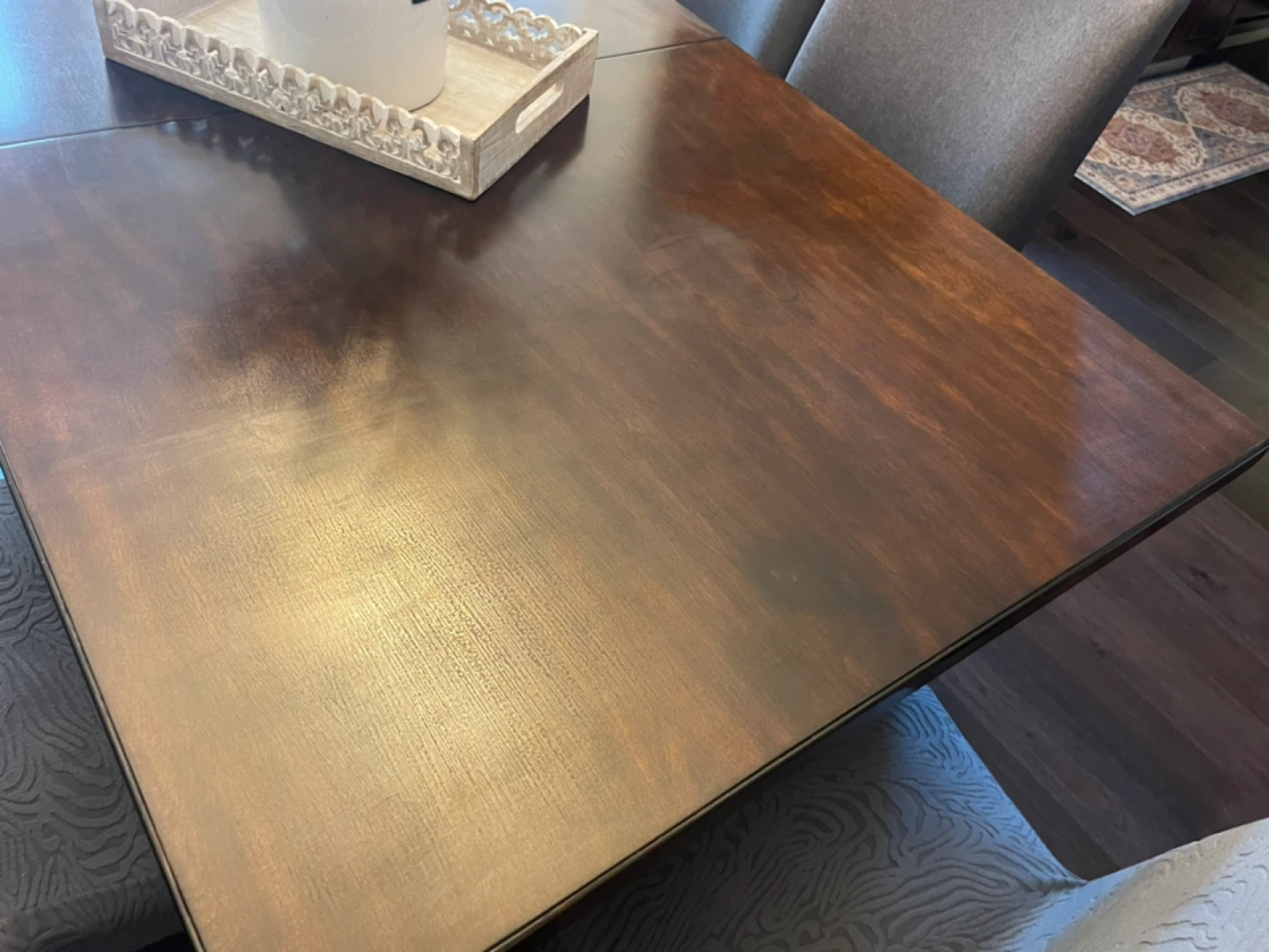Dark Wood Dining Table and Chairs - photo 4
