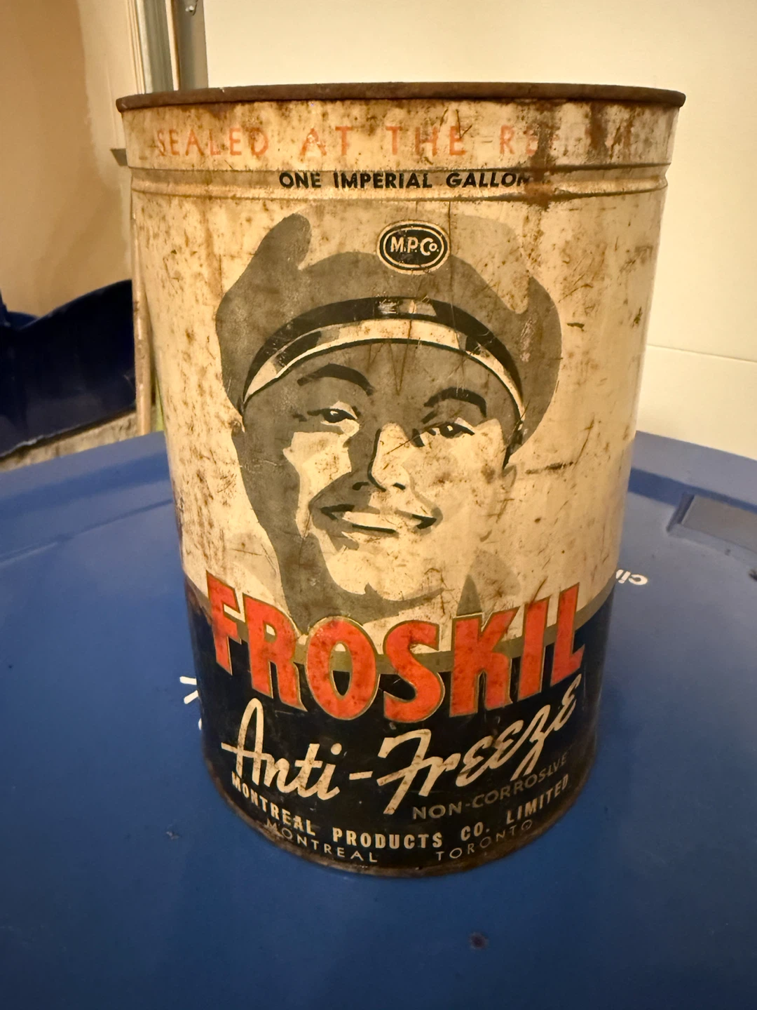Vintage Froskil Anti-Freeze Tin