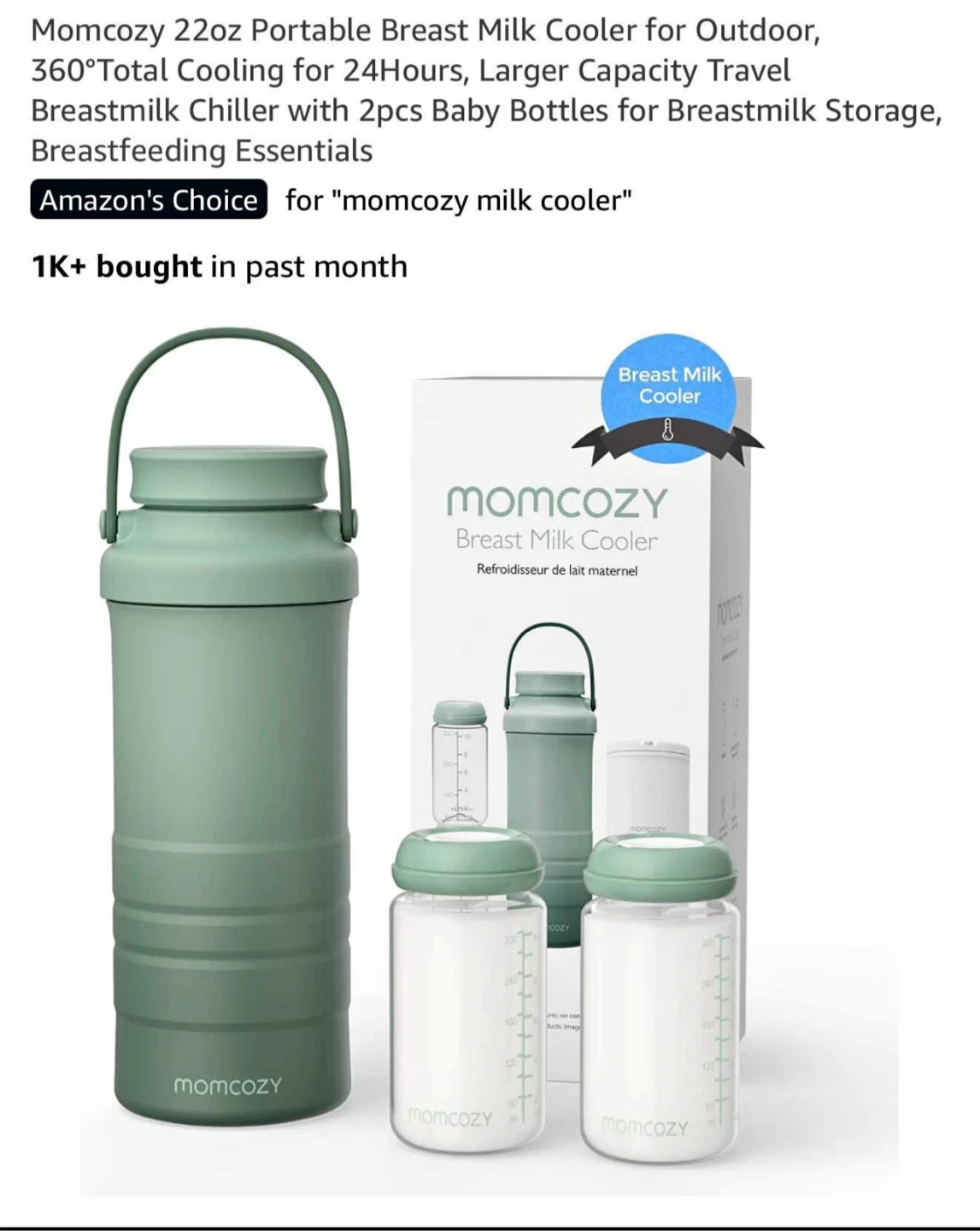 Momcozy 22oz Portable Breast Milk Cooler