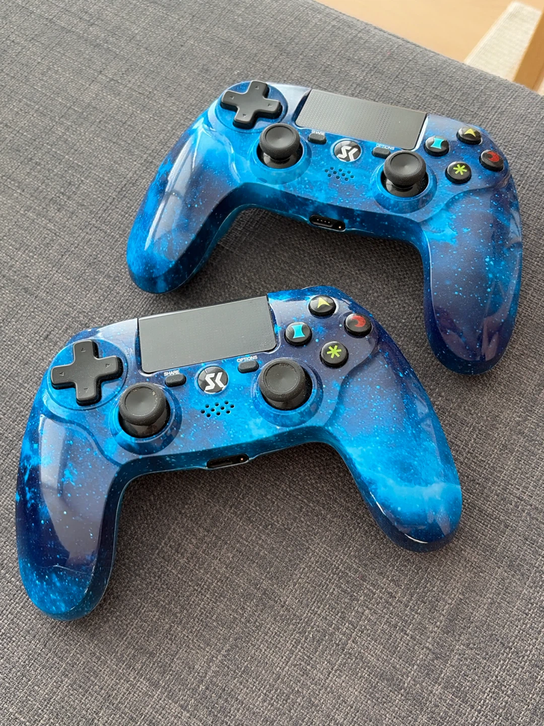 Two Ishako Galaxy Blue Controllers