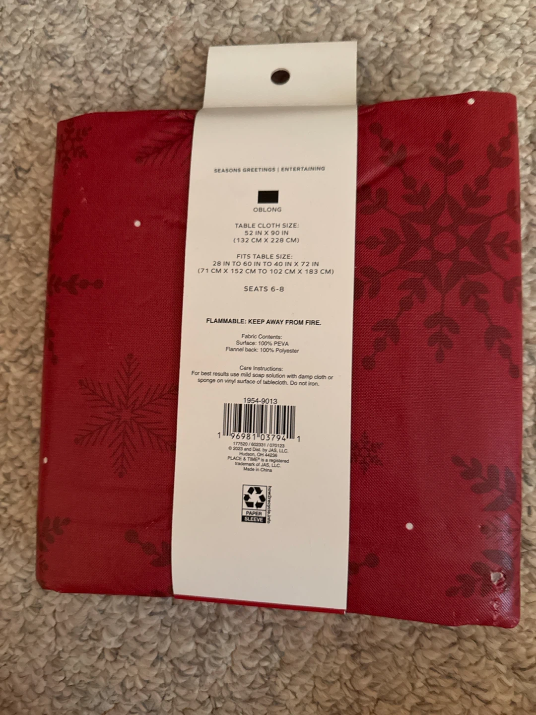Place & Time Holiday Vinyl Tablecloth - photo 4