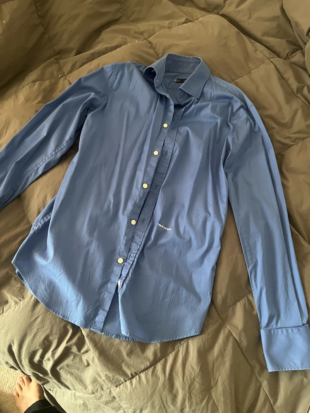 DSQUARED2 Long-Sleeve Shirt - Blue Size 48