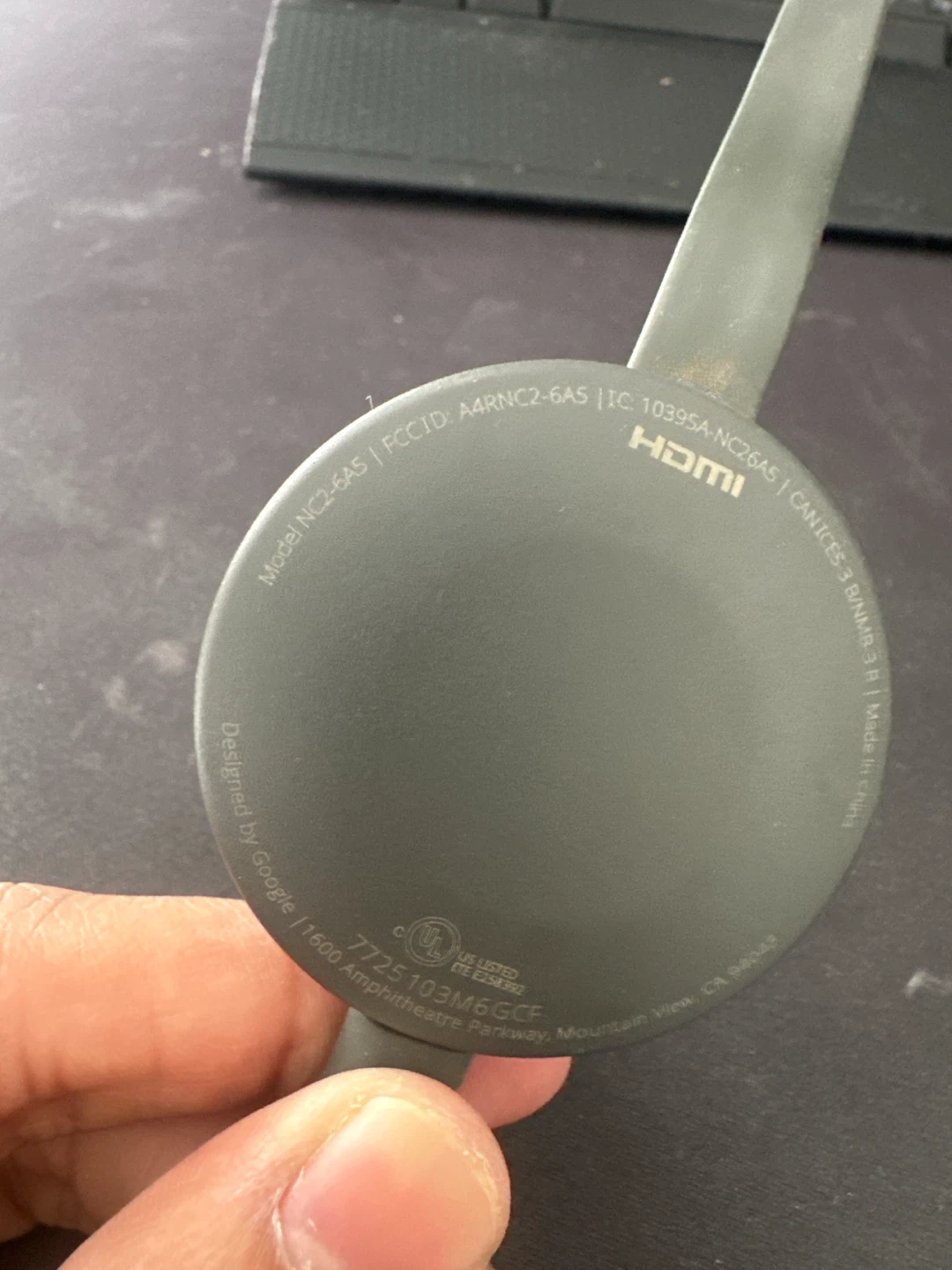 Google Chromecast Model NC2-6A5 - photo 2