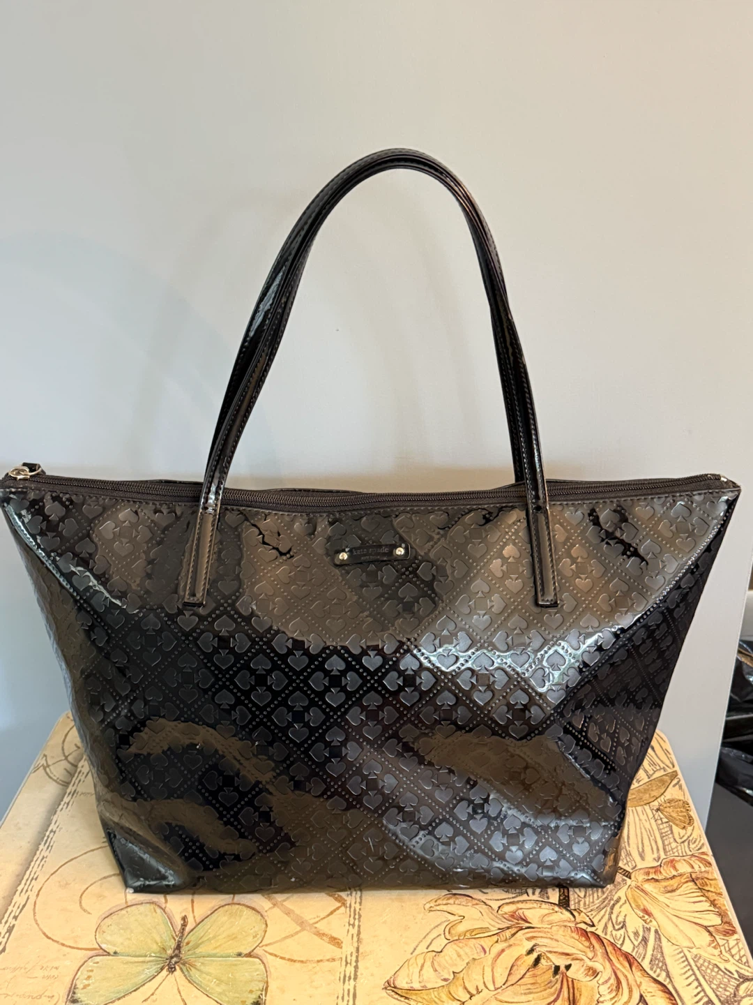 Kate Spade Black Patent Tote Bag
