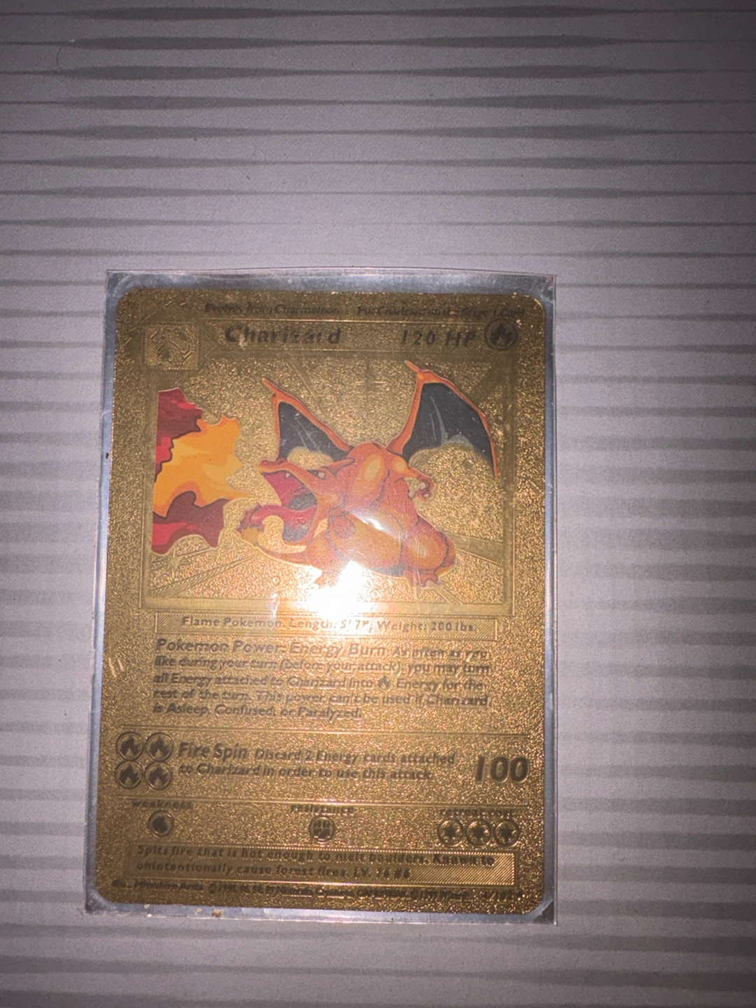 Gold Metal Charizard Pokemon Card - photo 2