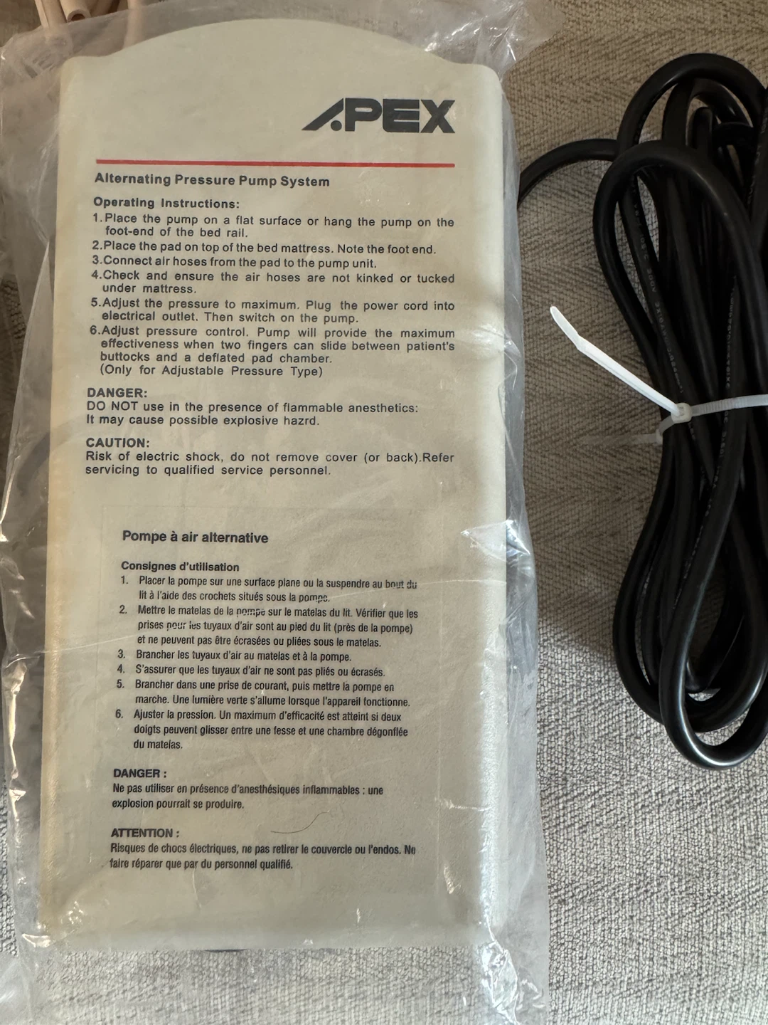 Apex Excel 1000/2000 Alternating Pressure Relief System - photo 4