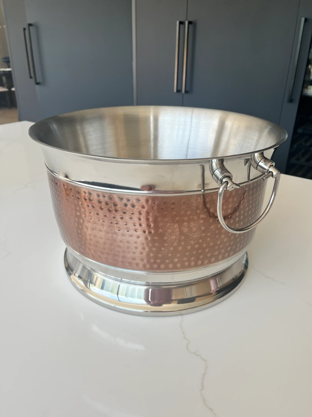Hammered Stainless Steel Wine Bucket