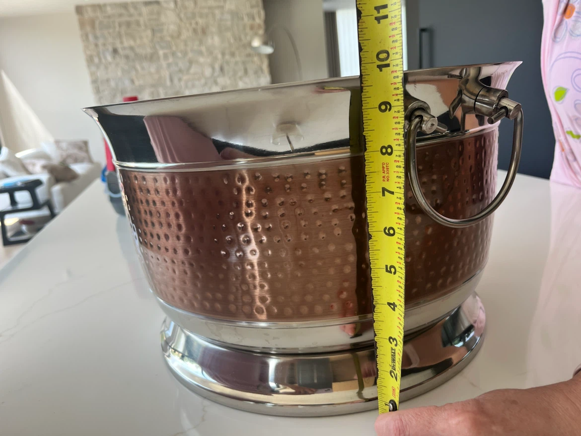 Hammered Stainless Steel Wine Bucket - photo 5