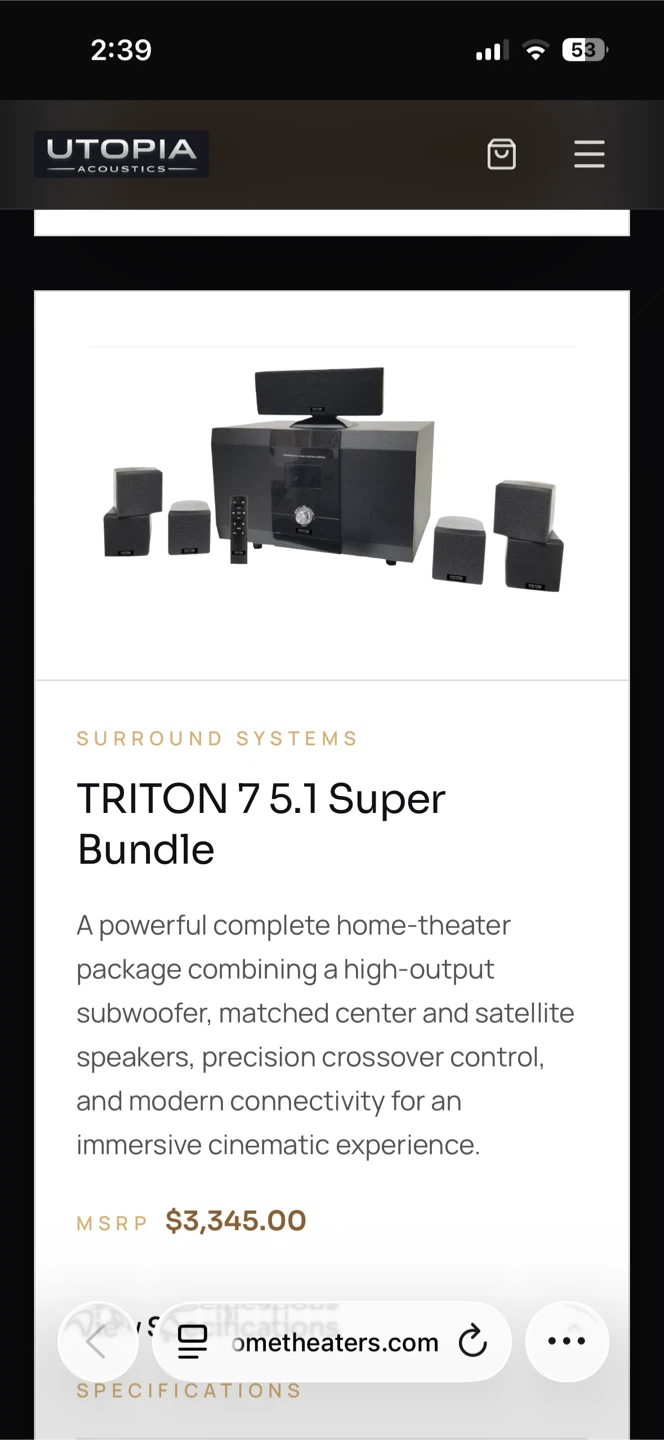 Triton Seven 5.1 Home Theater SuperBundle - photo 4
