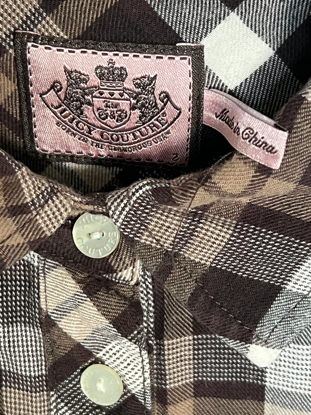 Juicy Couture Plaid Shirt Dress  🏈 - photo 3