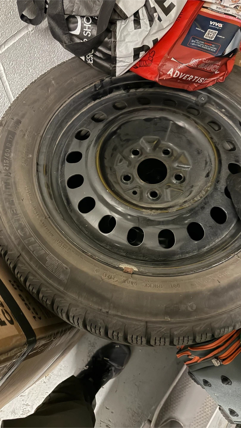 Set of 4  SNOW Michelin  215/60 R17 Tires with rims