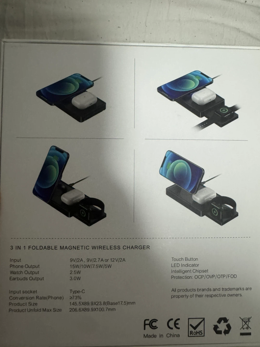 KUKIY 3-in-1 Foldable Magnetic Wireless Charger - photo 3