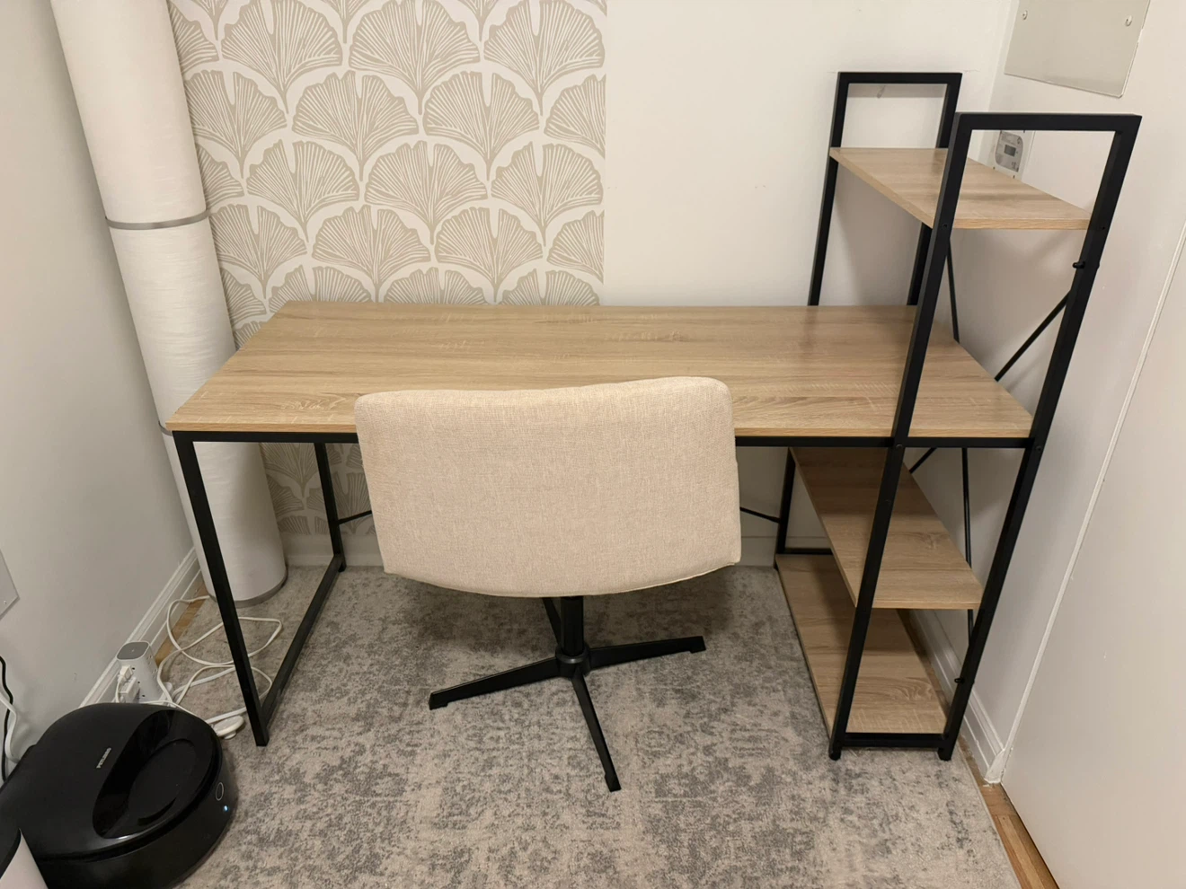 Wayfair 17 Stories Fortney Desk with Reversible Bookshelf