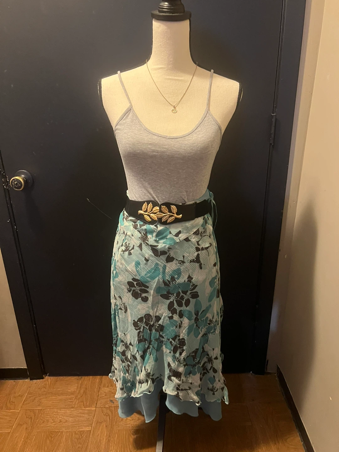 Nine West Floral Silk Skirt 🏈