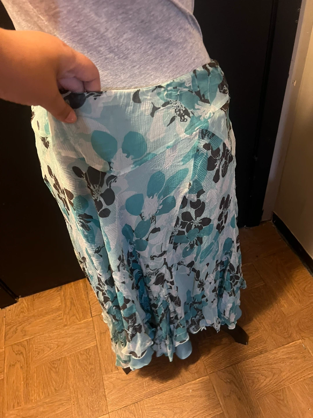 Nine West Floral Silk Skirt 🏈 - photo 4