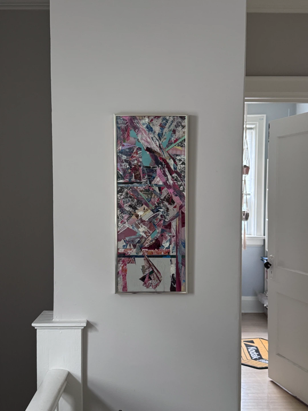 Original 1980s Abstract Collage Art by Scott Gregory (Framed)