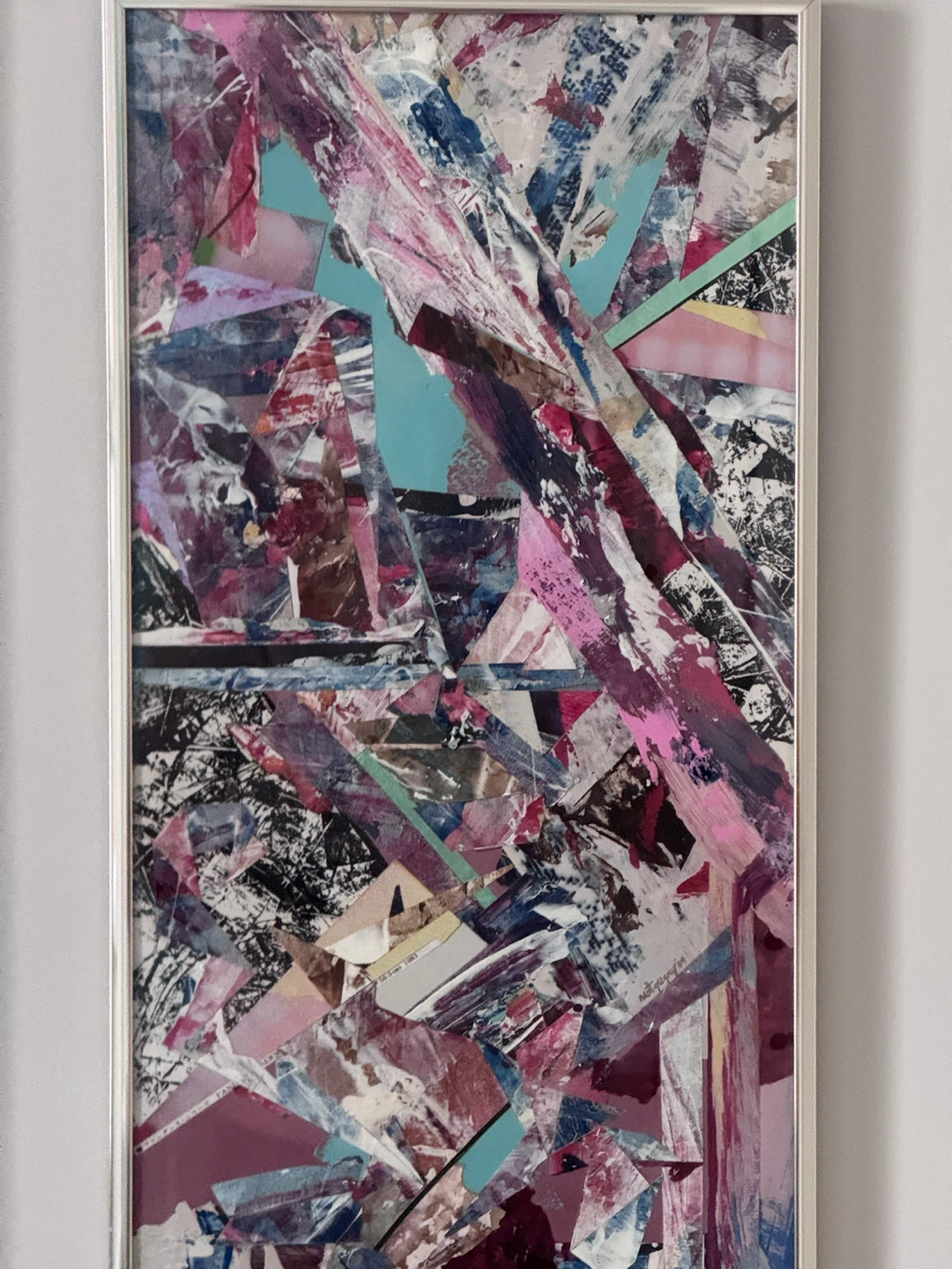 Original 1980s Abstract Collage Art by Scott Gregory (Framed) - photo 3