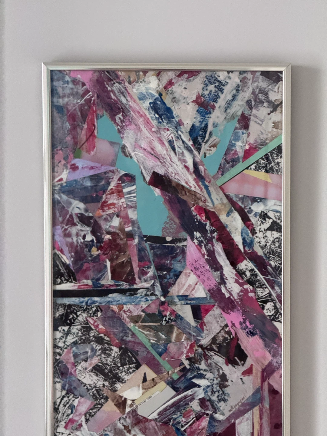 Original 1980s Abstract Collage Art by Scott Gregory (Framed) - photo 4