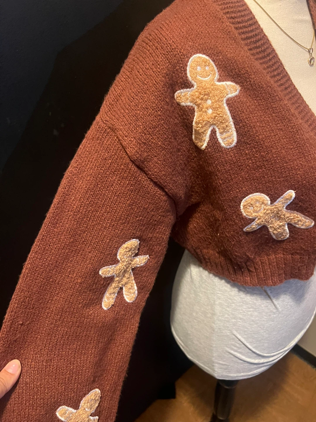 Brown Gingerbread Man Cardigan 🏈 - photo 2
