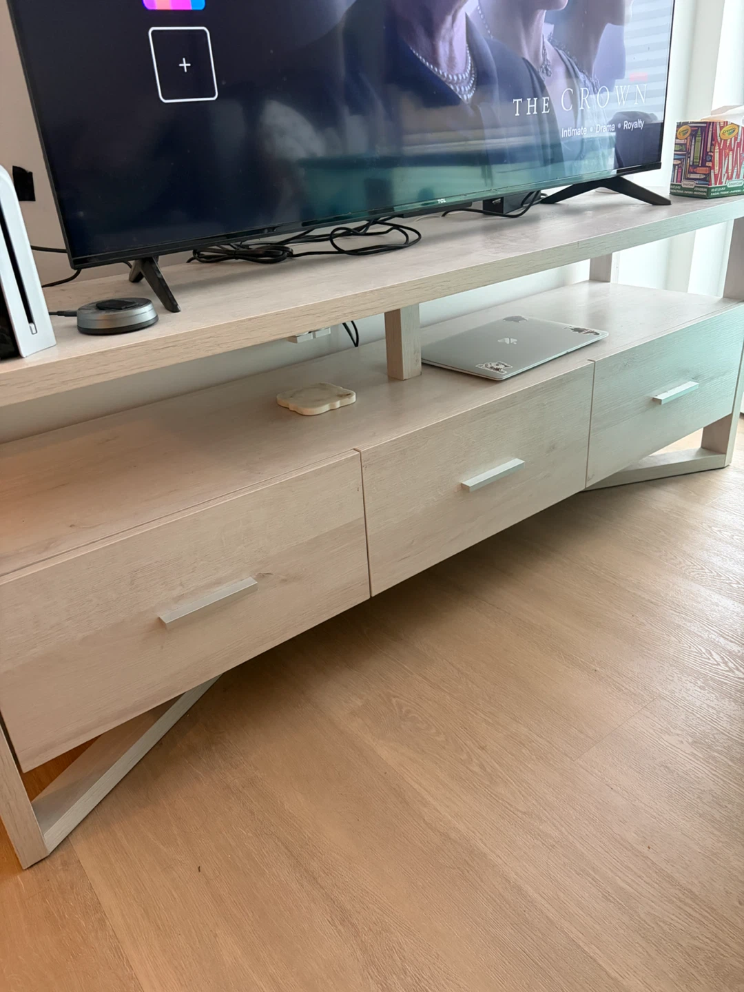 Toponeware 60H Contemporary White Oak TV Stand - photo 3