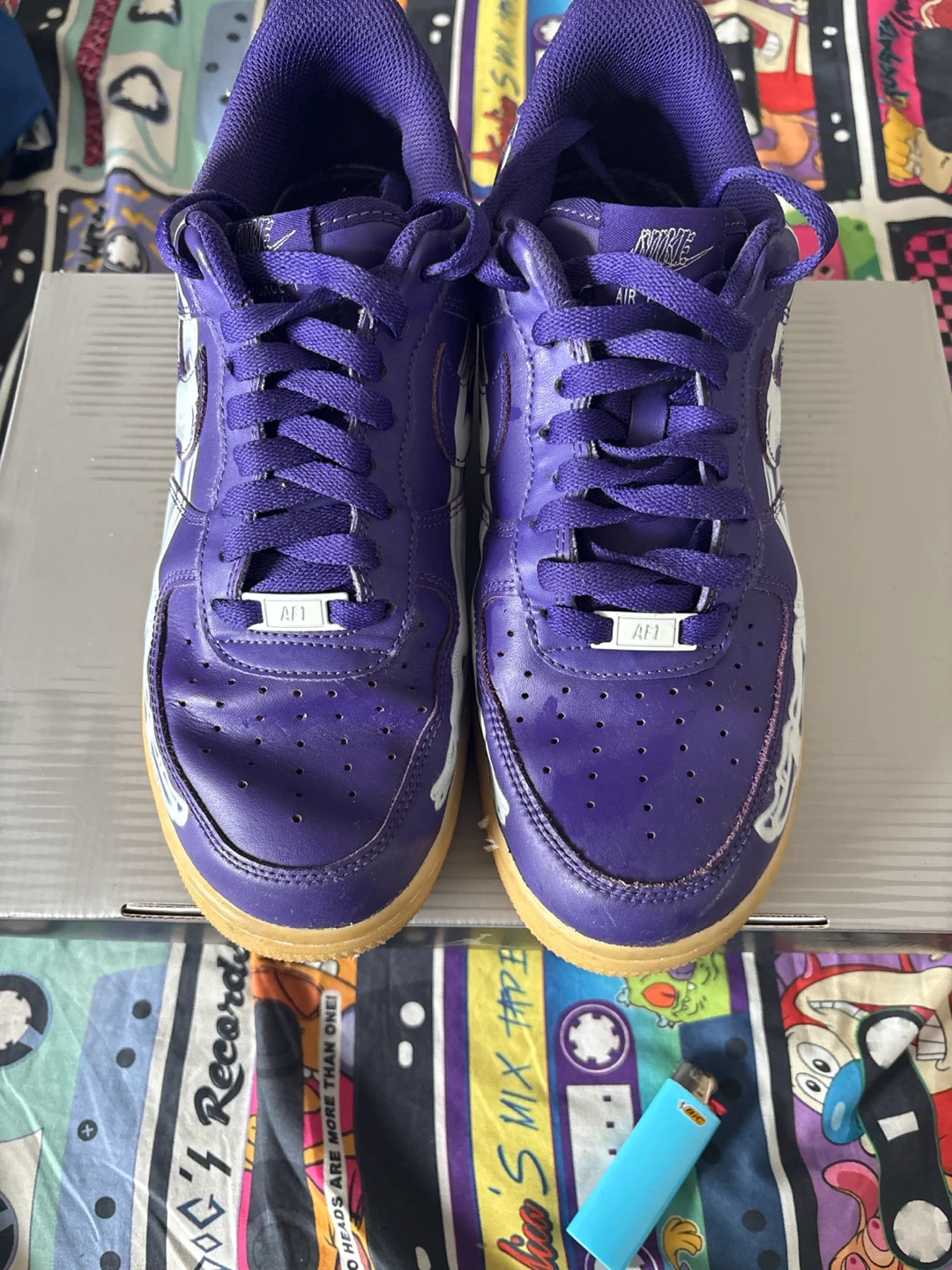 Nike Air Force 1 Purple Skeleton