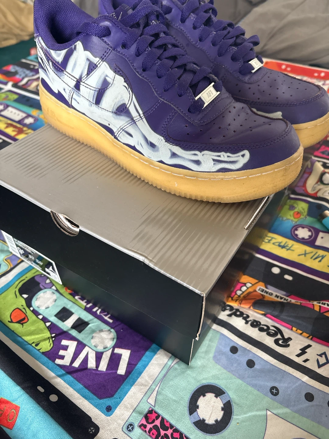 Nike Air Force 1 Purple Skeleton - photo 2