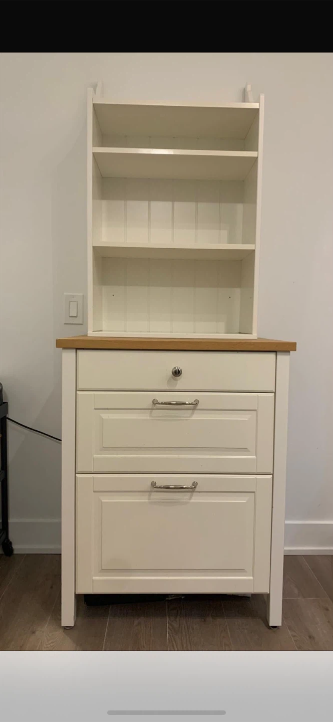 IKEA Hemnes White Hutch and Drawer Unit - photo 2