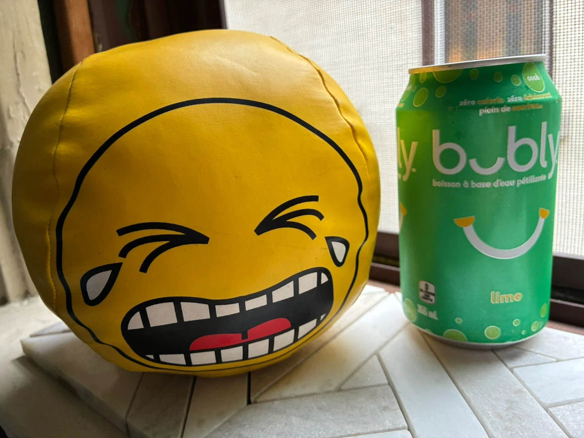 Laughing Crying Emoji Cushion Ball East York cool plushie - photo 5