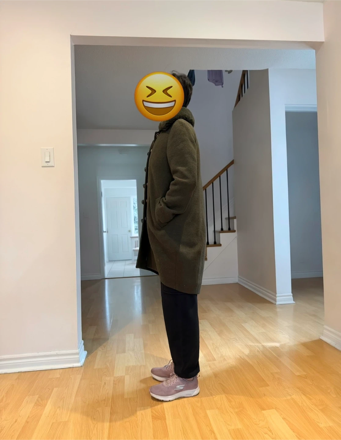 Wool Olive Coat - photo 3