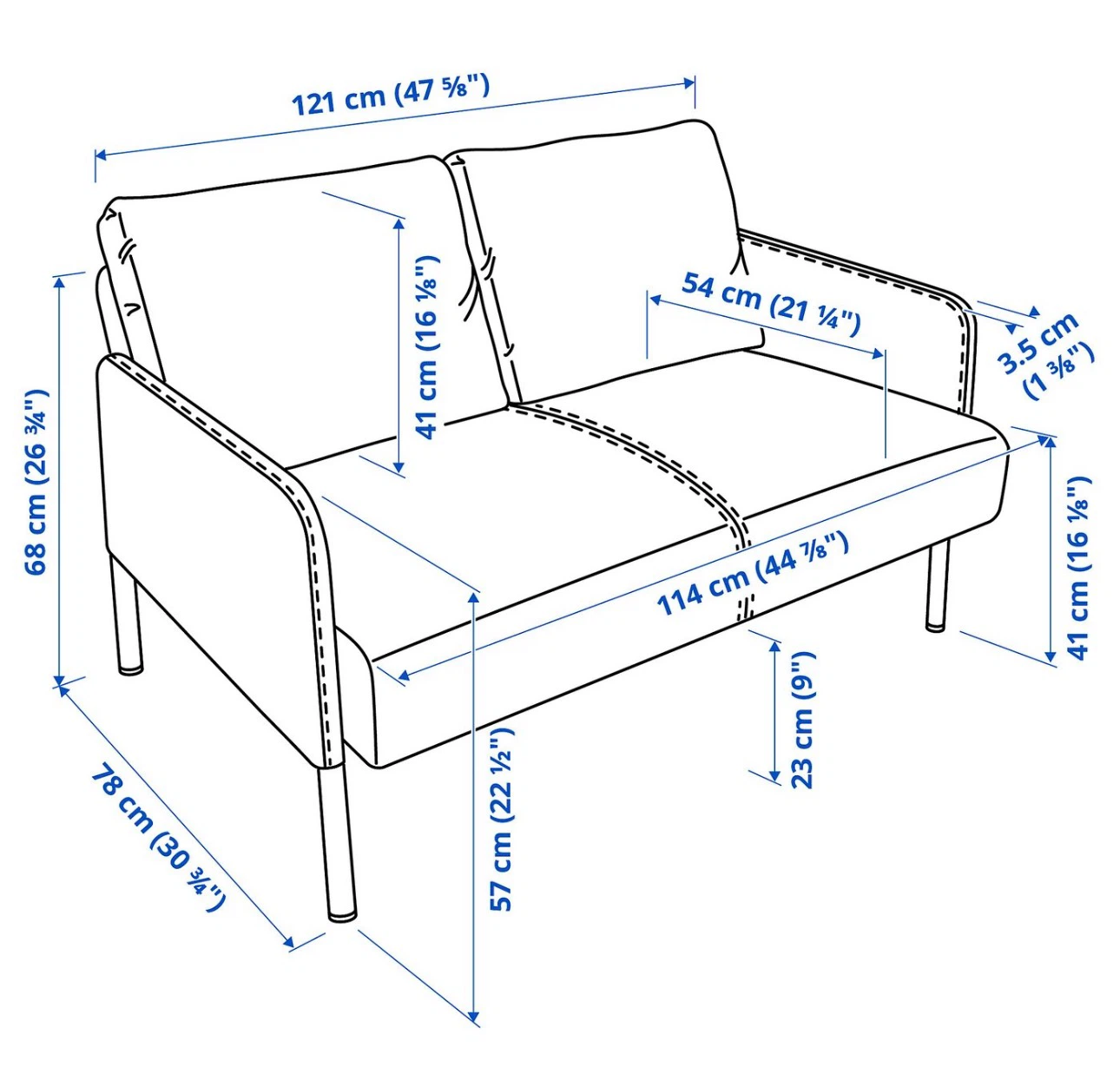 IKEA GLOSTAD sofa - photo 3