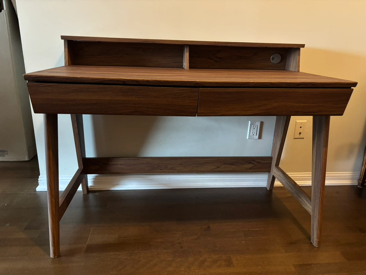 Structure Mid-Century Modern Walnut Finish Desk - photo 2